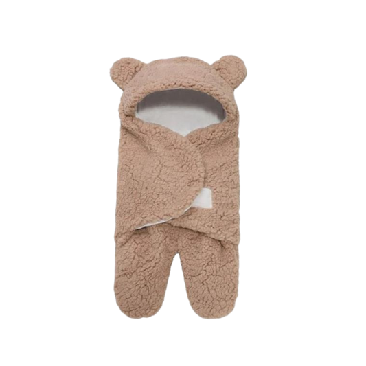 Teddy wikkeldoek newborn - camel